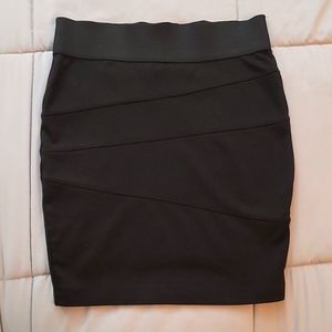 Basic black mini skirt